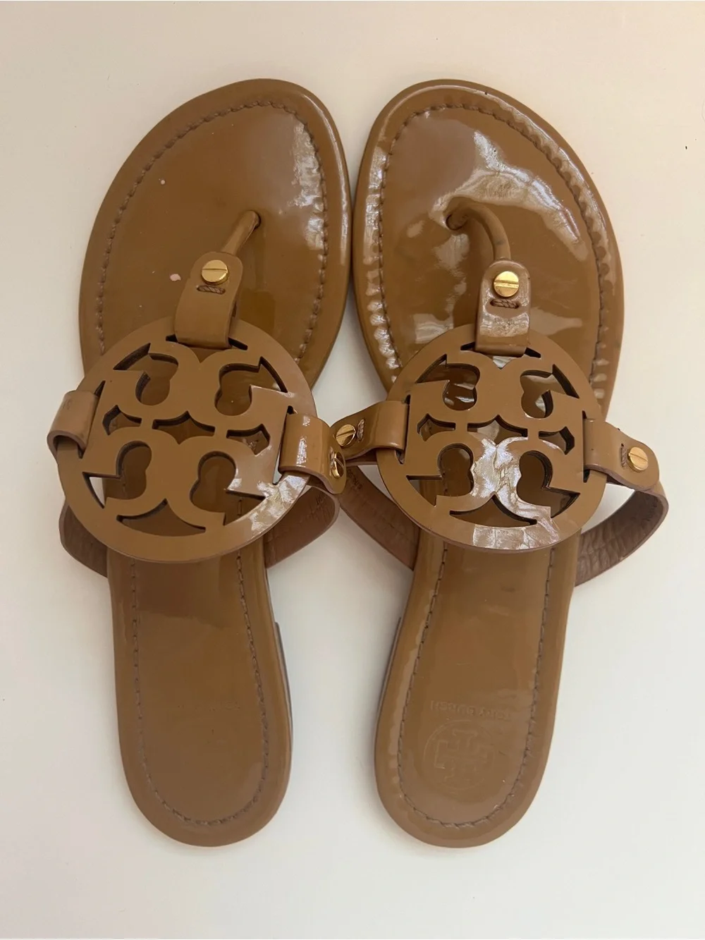 Tory Burch Patent Leather Miller Sandals